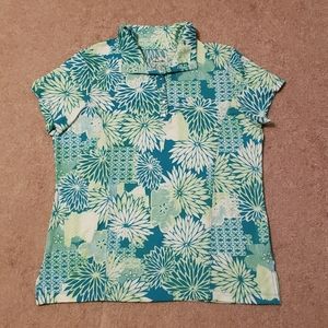 Emerald 18 Women's Floral Golf Shirt